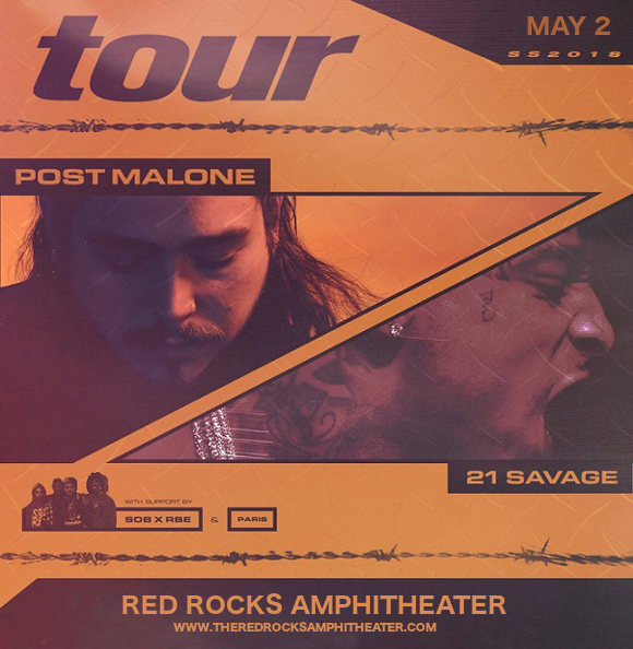 Post Malone & 21 Savage at Red Rocks Amphitheater