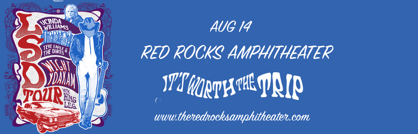 Lucinda Williams, Steve Earle and The Dukes & Dwight Yoakam at Red Rocks Amphitheater