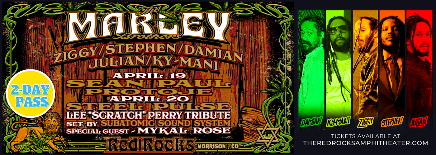 The Marley Brothers - 2 Day Pass at Red Rocks Amphitheater