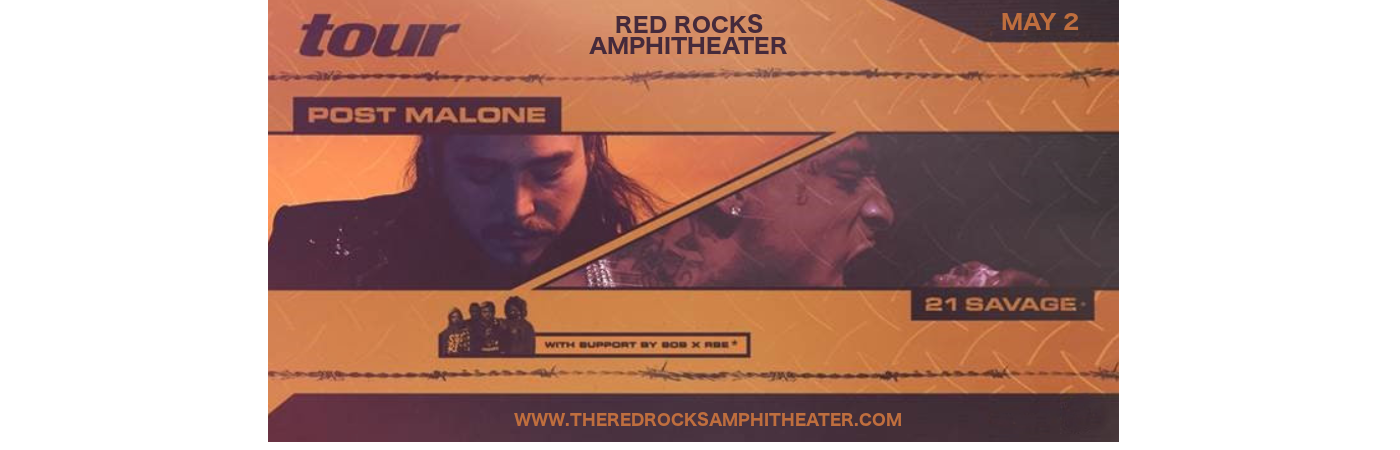 Post Malone & 21 Savage at Red Rocks Amphitheater